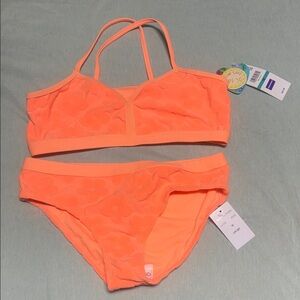 Orange Kids Swim Bikini
